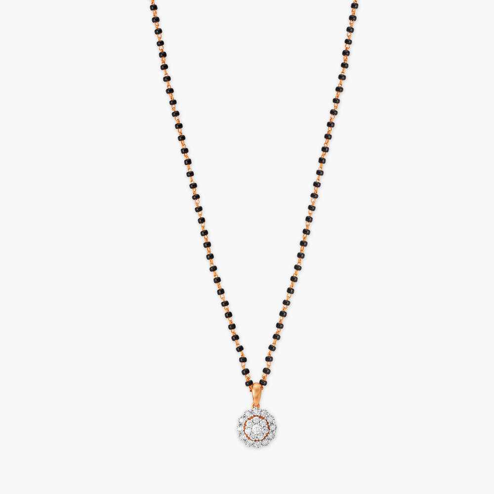 Floral Reminder Diamond Mangalsutra,,hi-res image number null