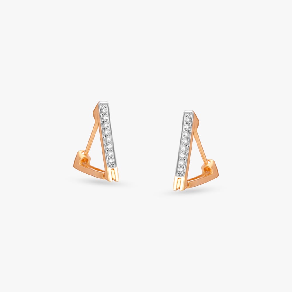 Angular Spark Diamond Hoop Earrings,,hi-res image number null