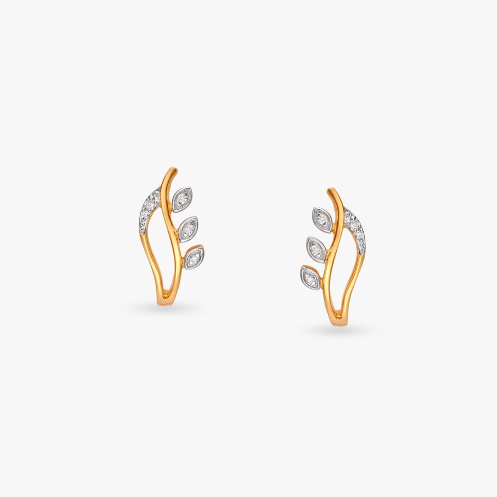 Willow Spark Diamond Hoop Earrings,,hi-res image number null