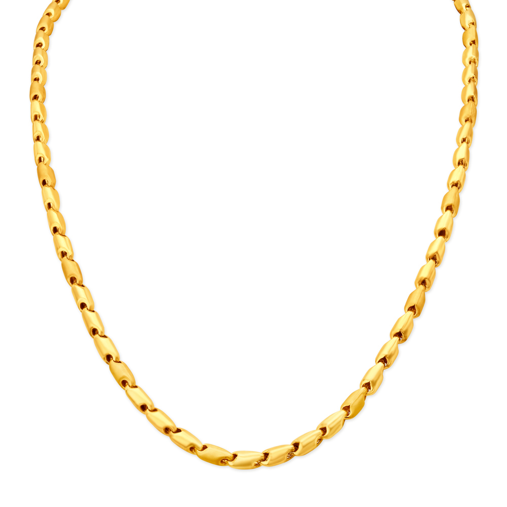 Splendid 22 Karat Yellow Gold Dual-Texture Link Chain,,hi-res image number null