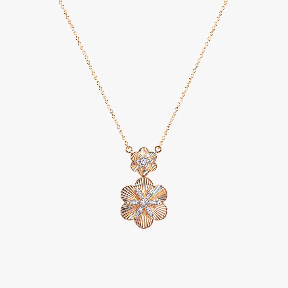 Spectrum Petals Diamond Pendant with Chain,,hi-res image number null
