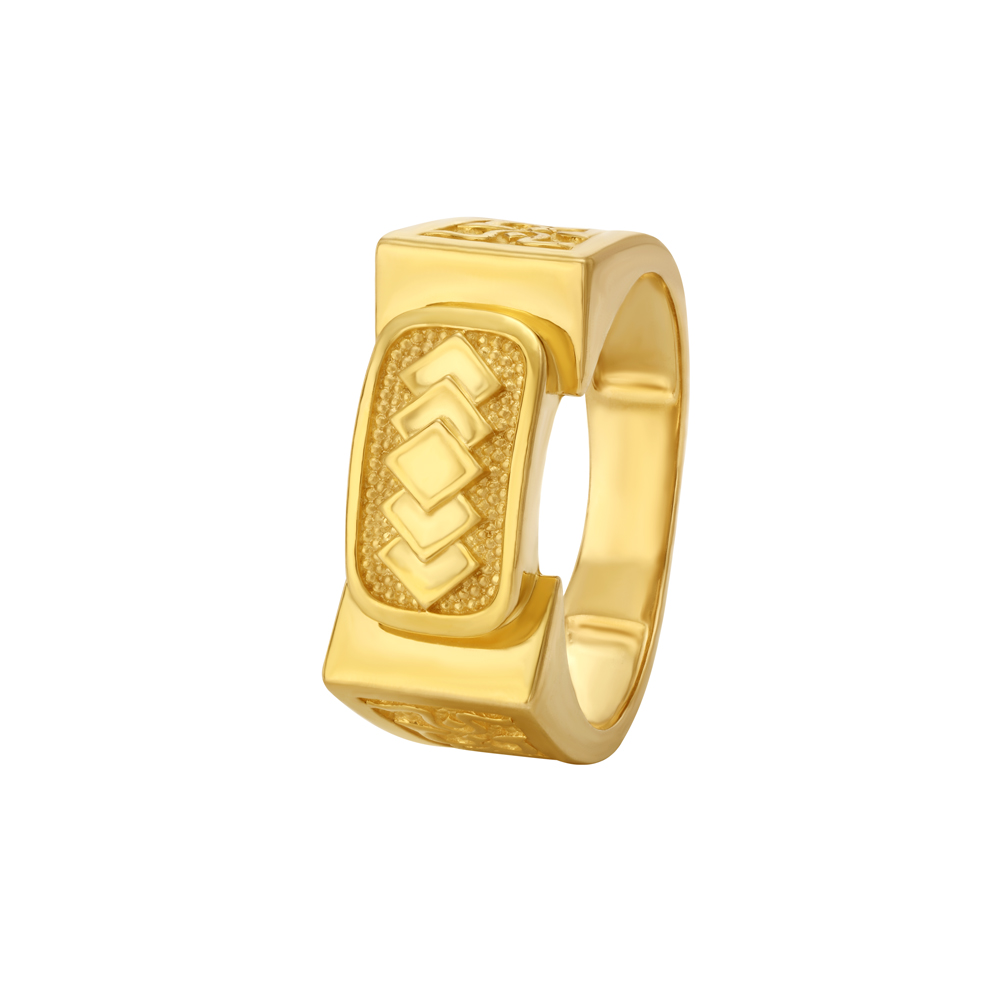 Hollow Style Geometric Gold Finger Ring For Men,,hi-res image number null