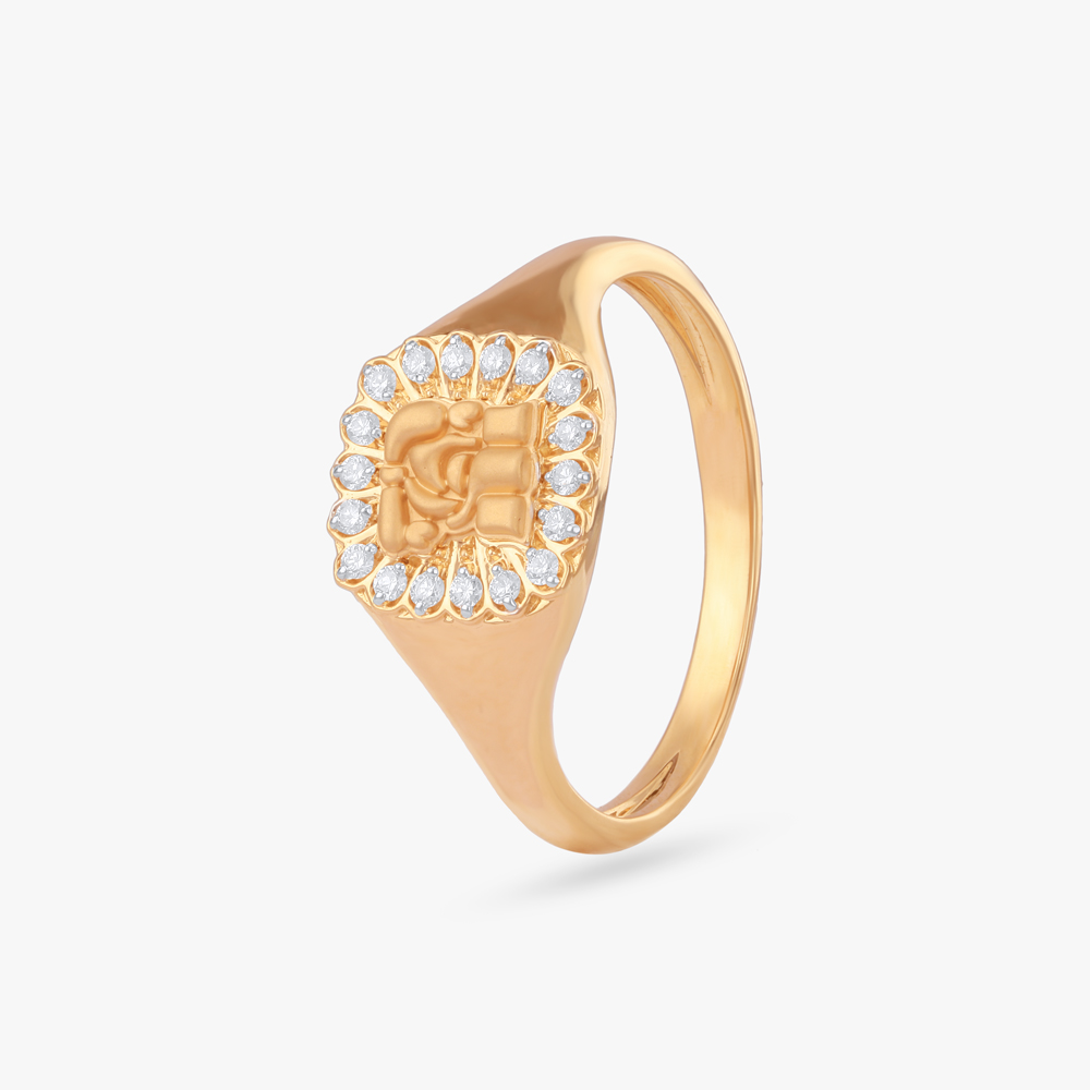 

Jai Ganesh Diamond Ring For Men