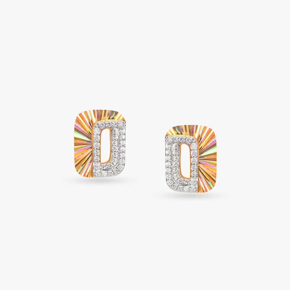 Solar Prism Diamond Stud Earrings,,hi-res image number null