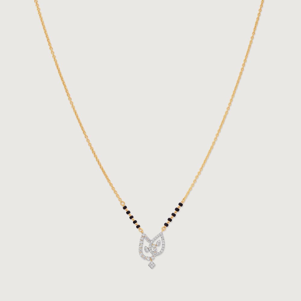 Elegant Entwined Diamond Mangalsutra,,hi-res image number null