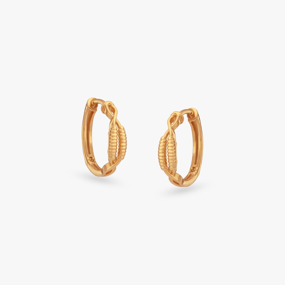 

Infinity Twist Gold Hoop Earrings