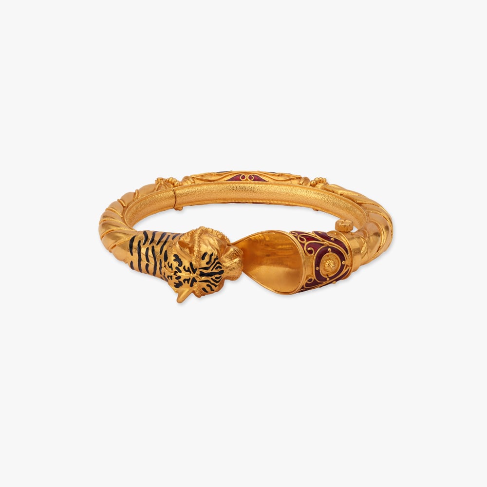 Royal Tiger Solid Bala Gold Bangles,,hi-res image number null