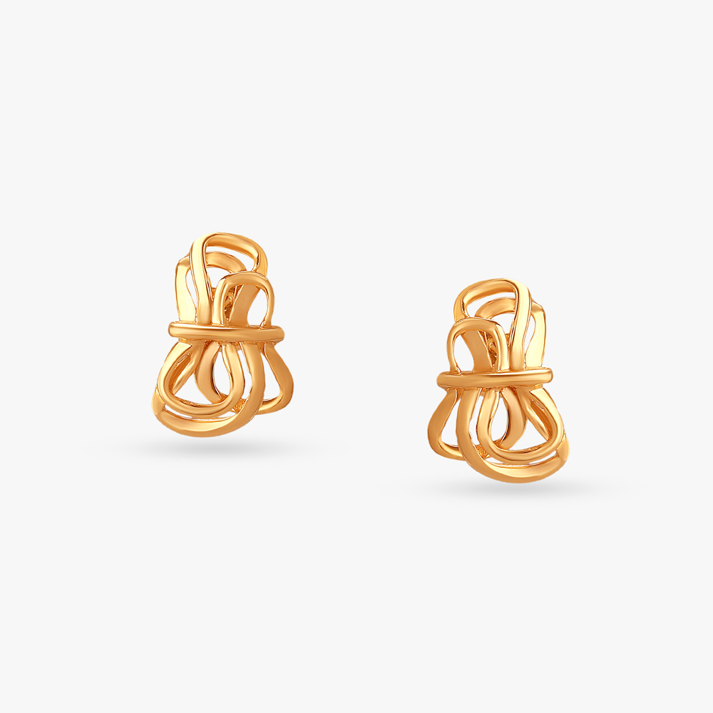 Fluid Fusion Gold Pendant and Earrings Set,,hi-res image number null