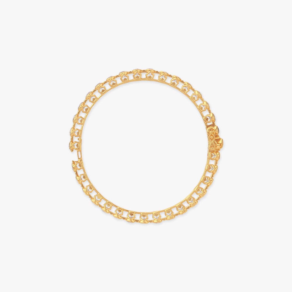 Luminous Links Solitaire Diamond Bangle,,hi-res image number null