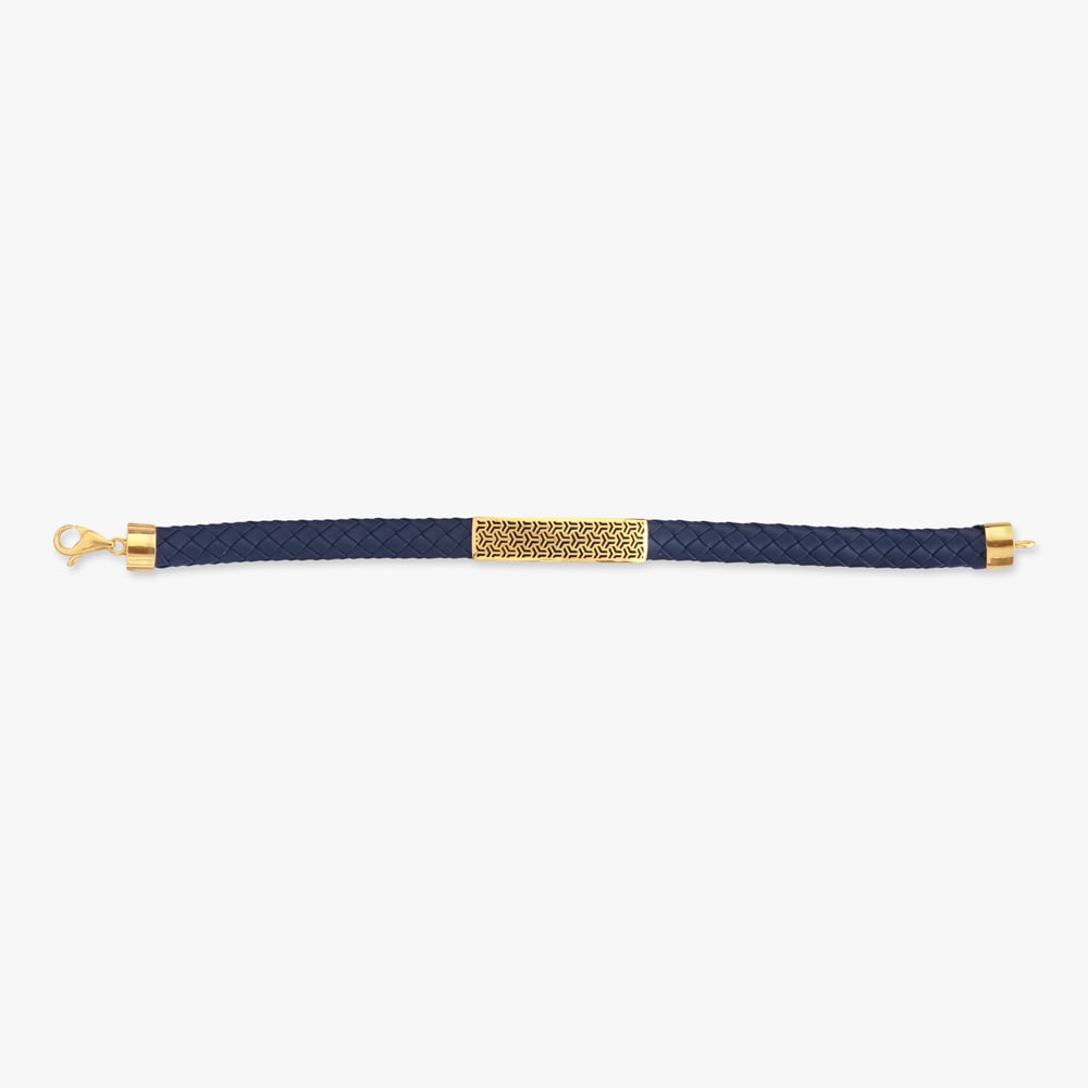 Geometric Weave Gold Bracelet for Men,,hi-res image number null
