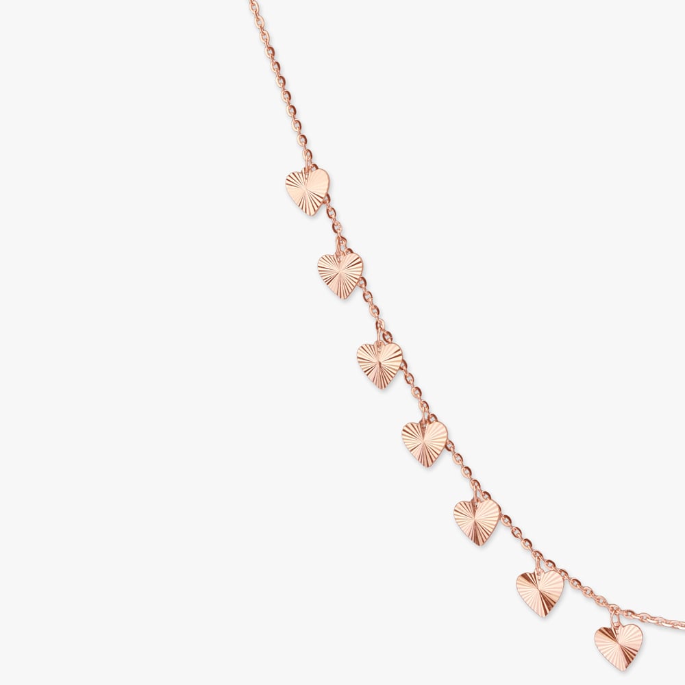 Etched Heart Gold Chain,,hi-res image number null