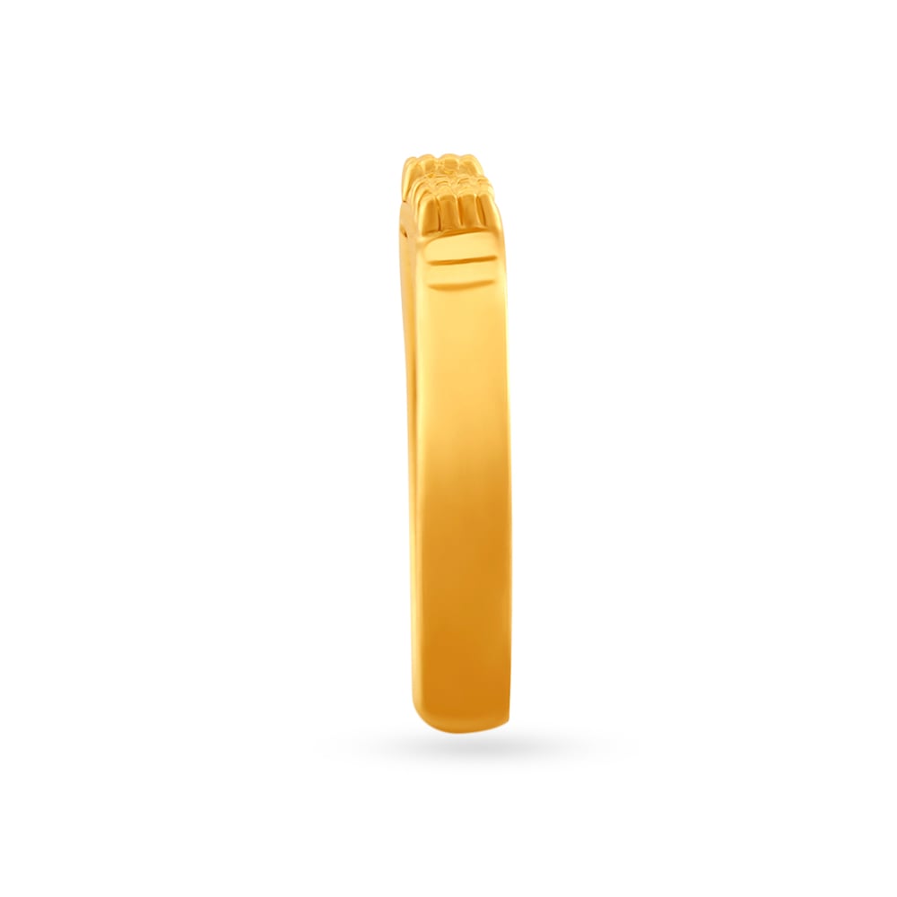 Quirky Square Gold Finger Ring,,hi-res image number null