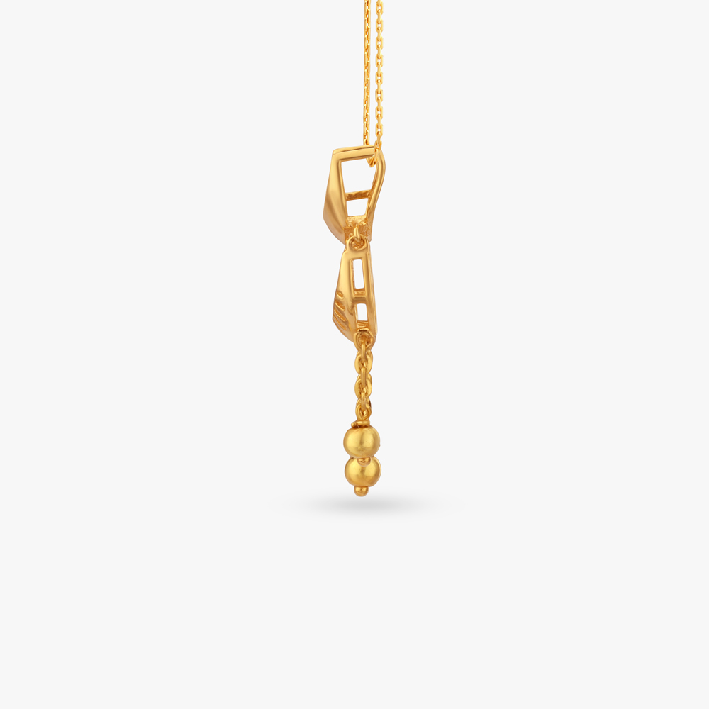 Crescent Grace Gold Pendant and Earrings Set,,hi-res image number null