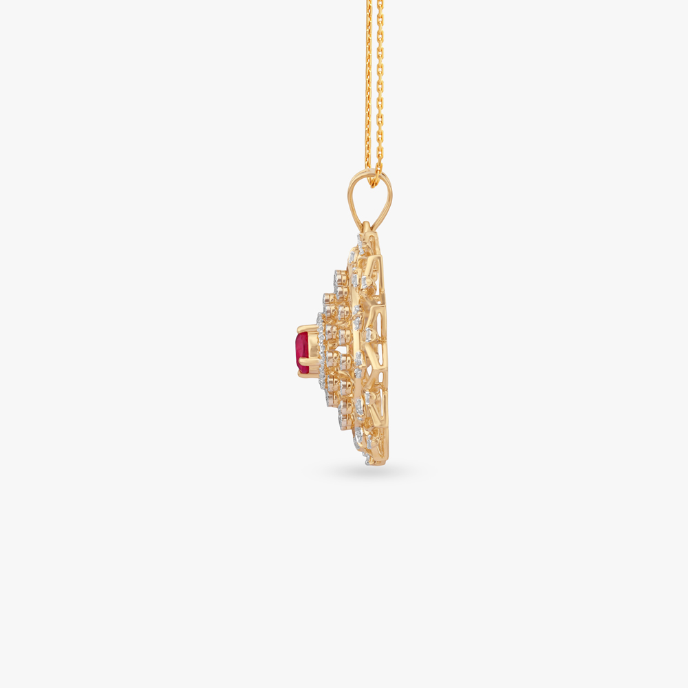 Sunburst Petal Diamond Pendant and Earrings Set,,hi-res image number null