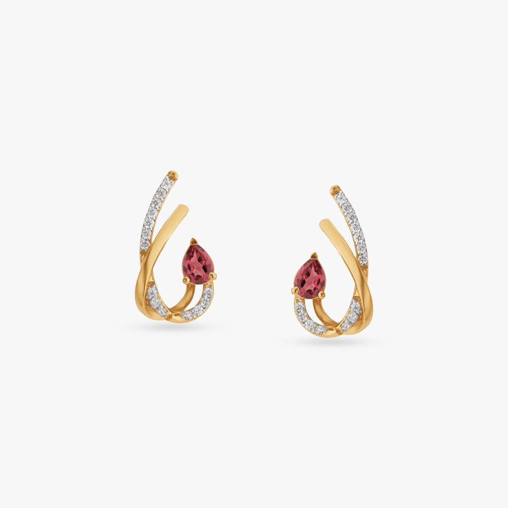 Scarlet Muse Diamond Stud Earrings,,hi-res image number null
