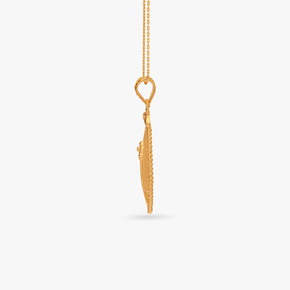 Filigree Weave Gold Pendant and Earrings Set,,hi-res image number null
