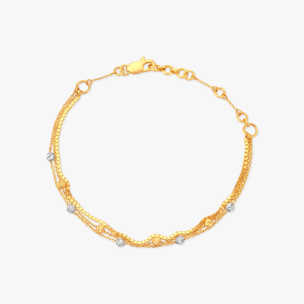 Faceted Rhythm Gold Bracelet,,hi-res image number null