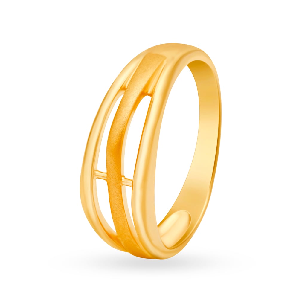 

Sleek Gold Mesh Ring