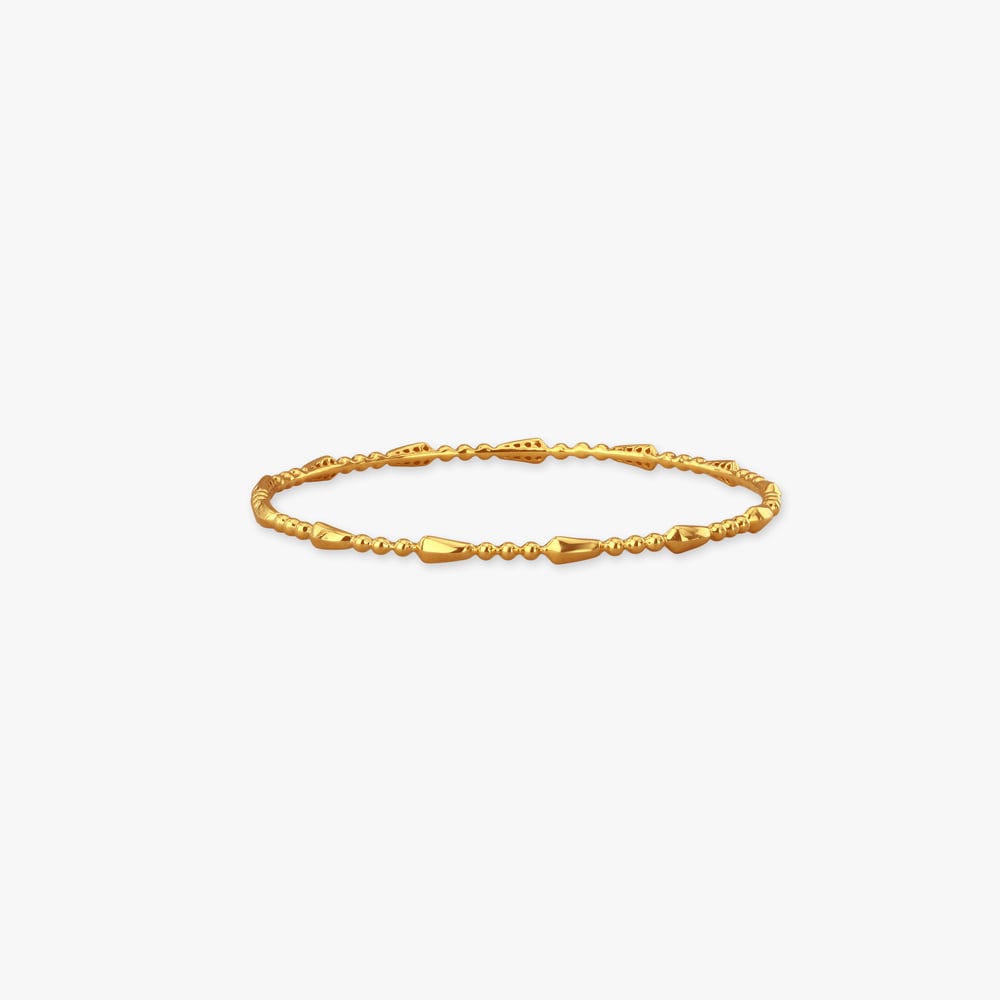 

Textured Trail Gold Bangle