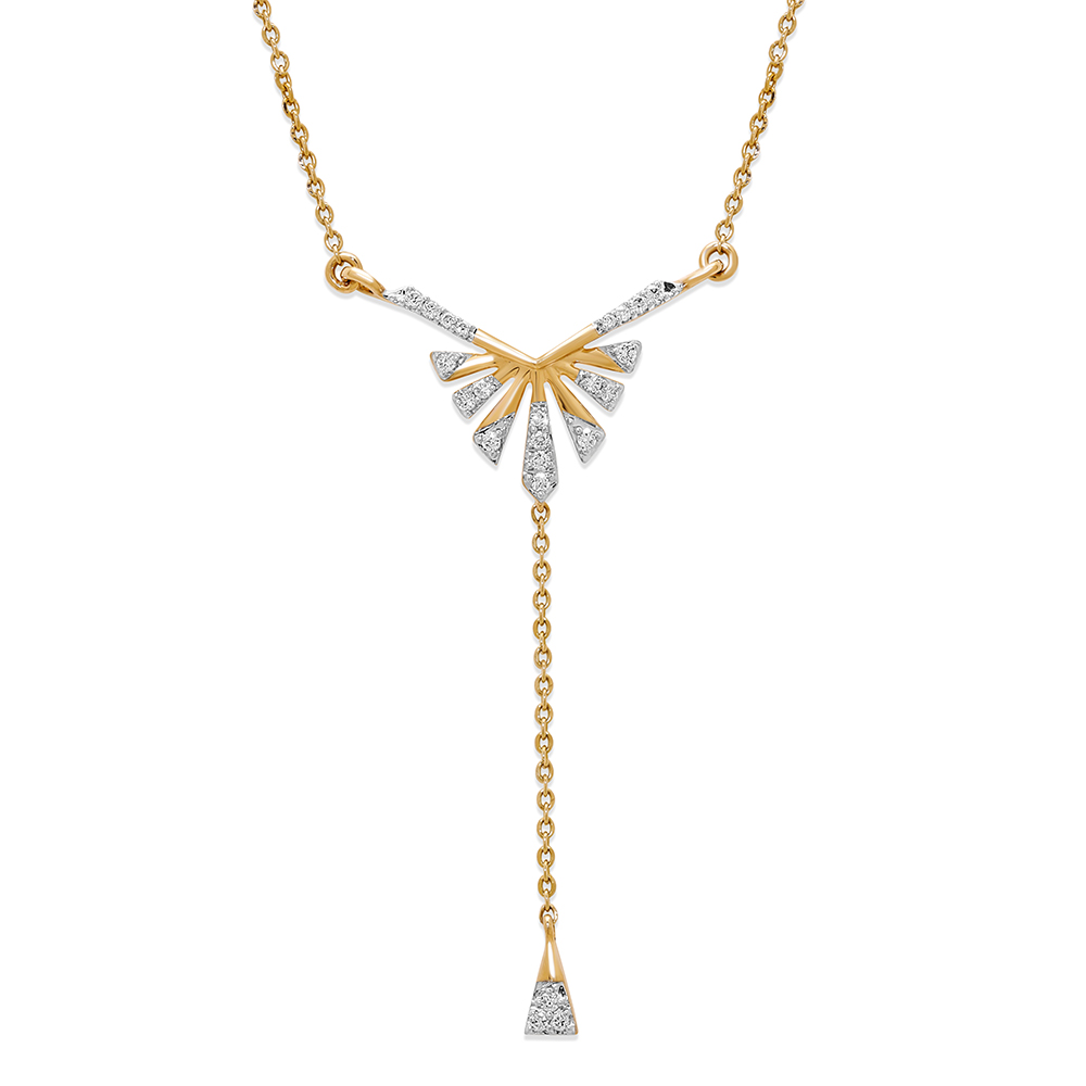 14KT Yellow Gold Shimmering Nightfall Diamond Necklace,,hi-res image number null