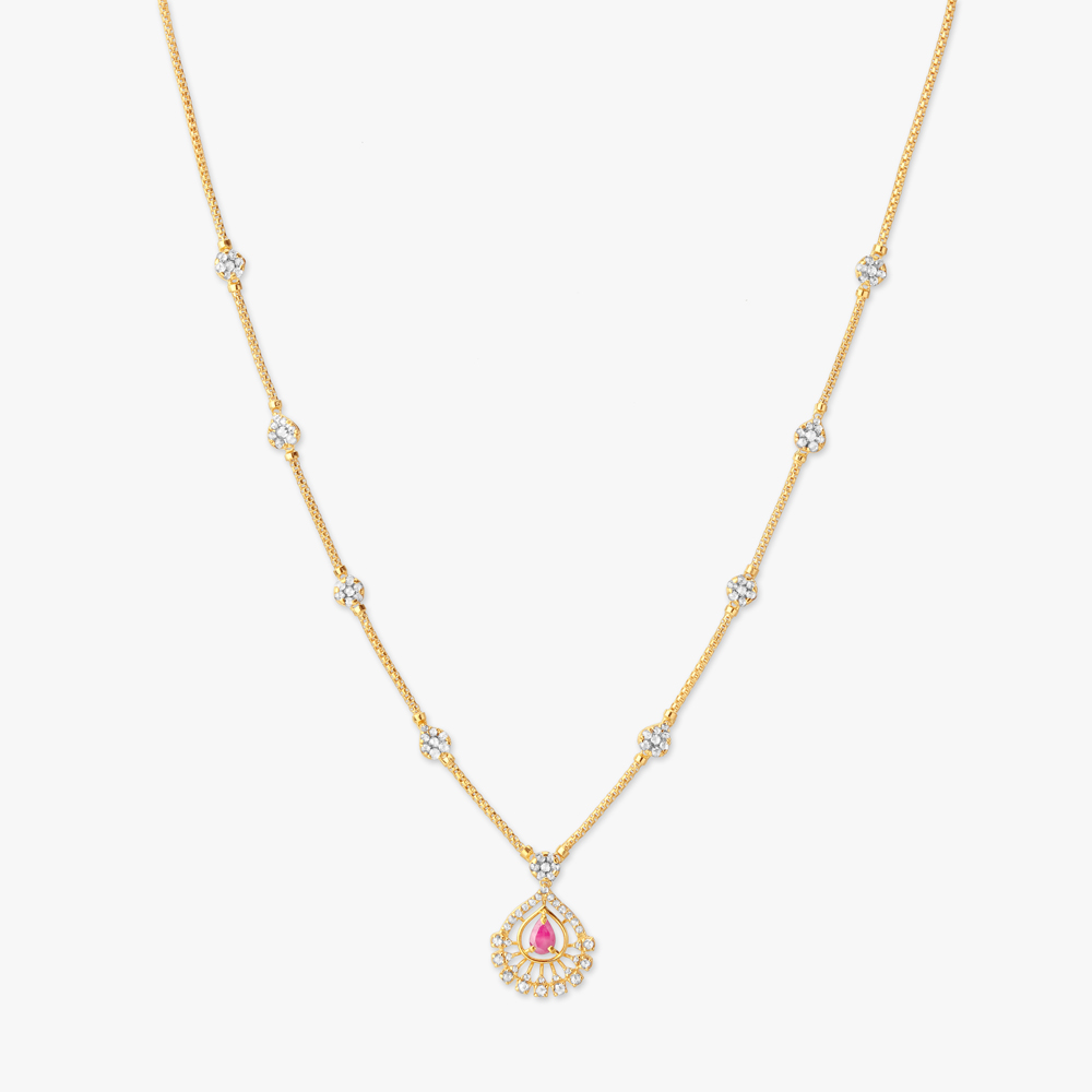 Pretty Halo Open Polki Gold Necklace Set,,hi-res image number null