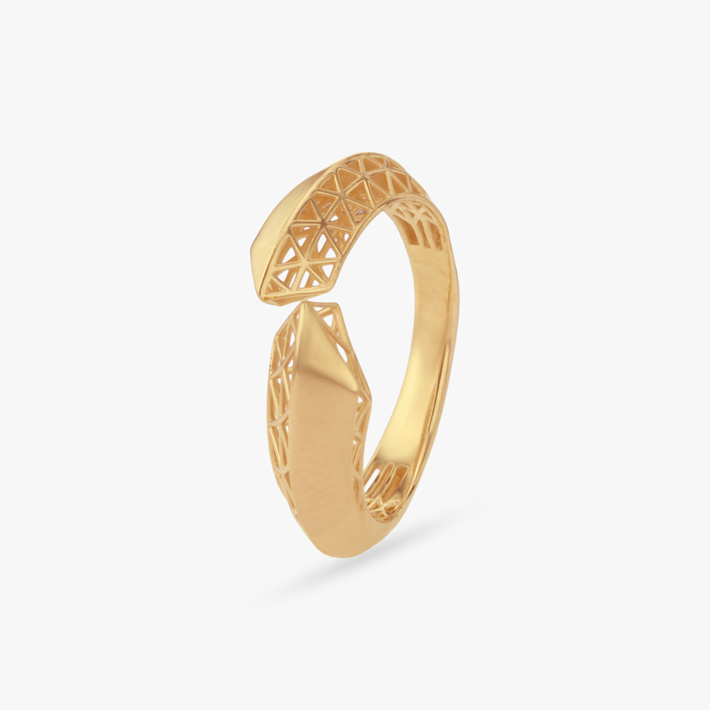 Noir Arc Gold Ring,,hi-res image number null