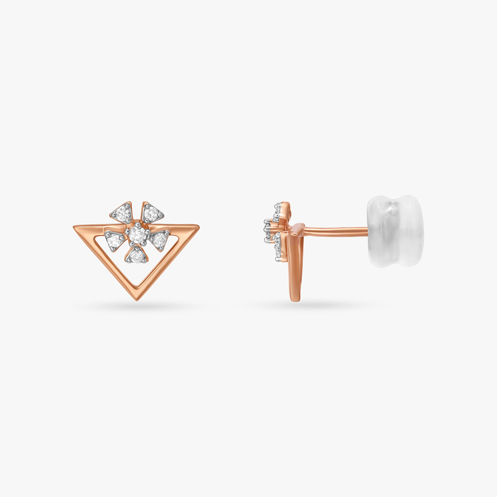 Classy Triangles Diamond Stud Earrings,,hi-res image number null