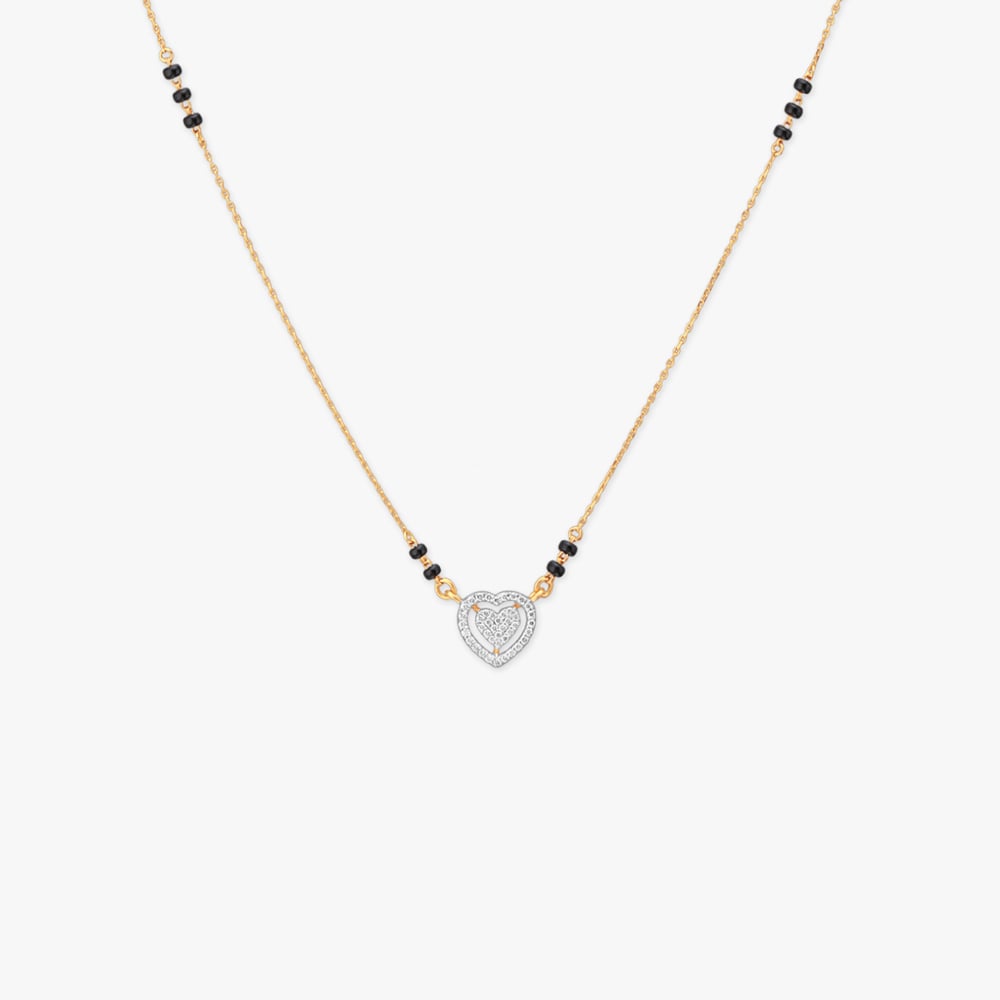 Nested Heart Diamond Mangalsutra,,hi-res image number null