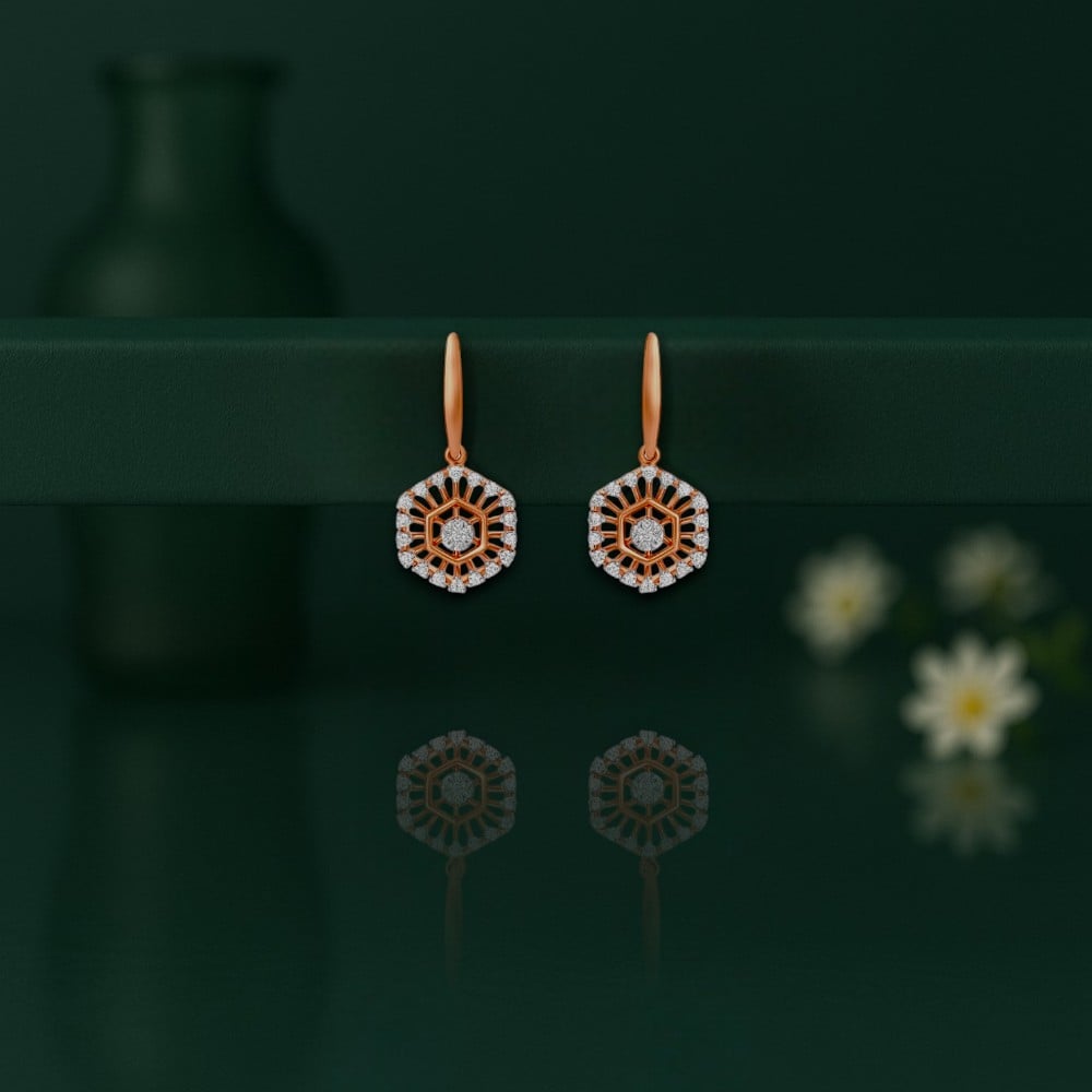 Stellar Frame Diamond Drop Earrings,,hi-res image number null