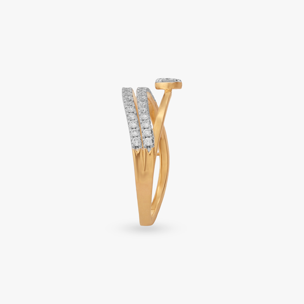 Layered Flow Diamond Ring,,hi-res image number null