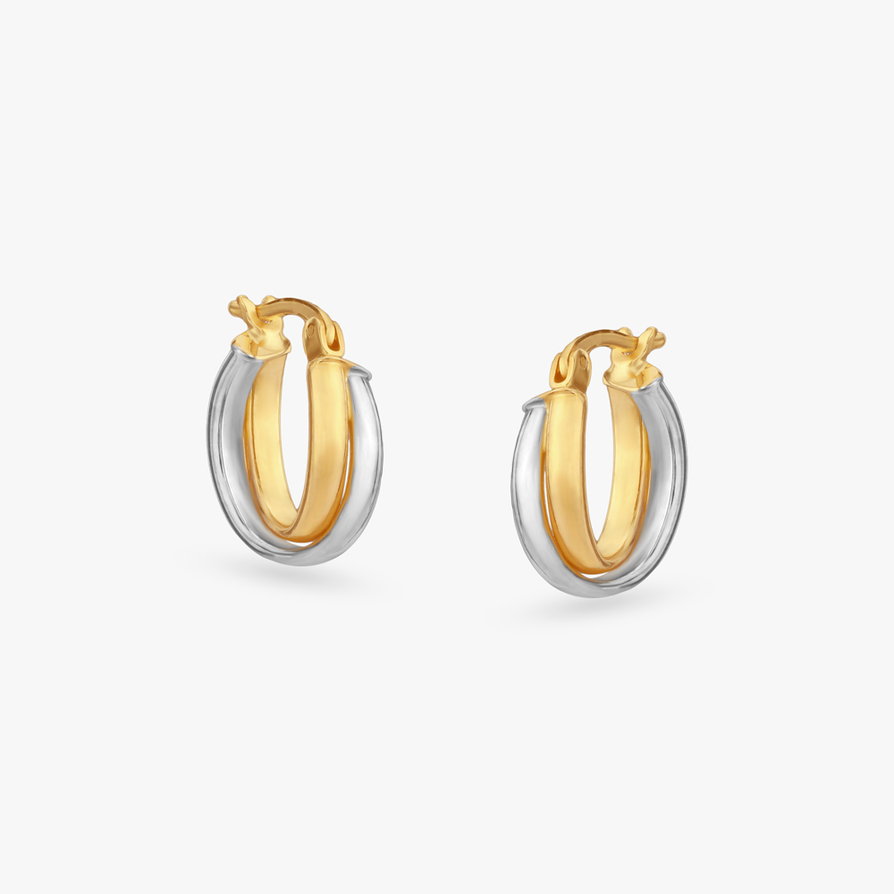 

Harmony Curve Gold Hoop Earrings