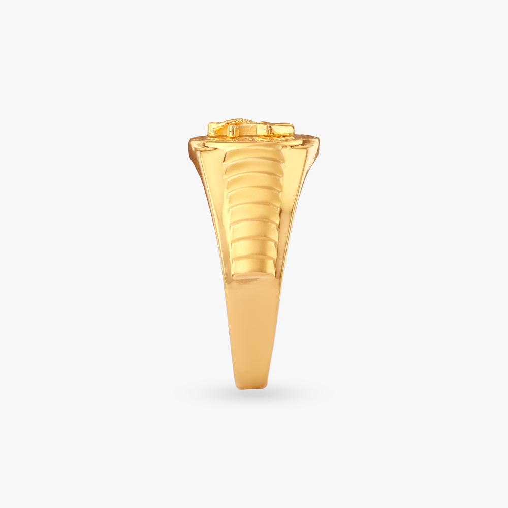 Anchor Spirit Gold Ring For Men,,hi-res image number null