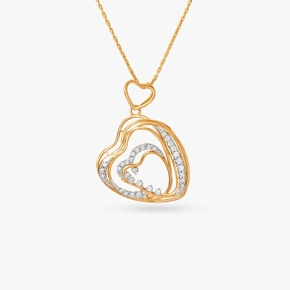 Spiral of Romance Diamond Pendant
