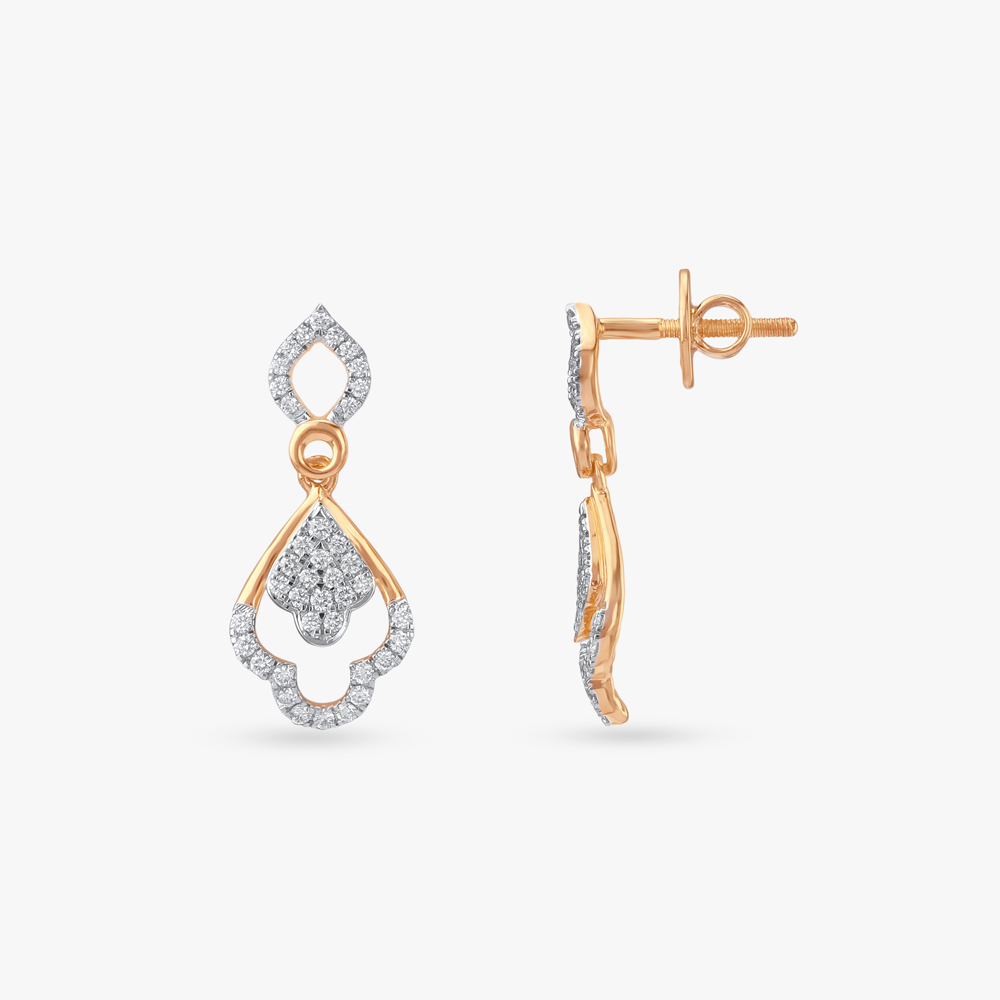 Chic Droplet Diamond Drop Earrings,,hi-res image number null