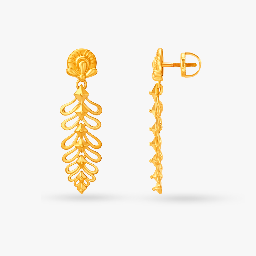 Delicate Vine Drop Earrings,,hi-res image number null