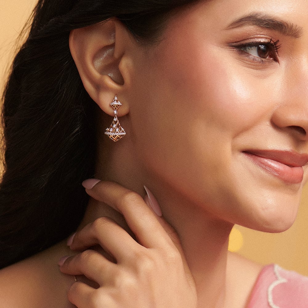 Striking Light Diamond Jhumka,,hi-res image number null