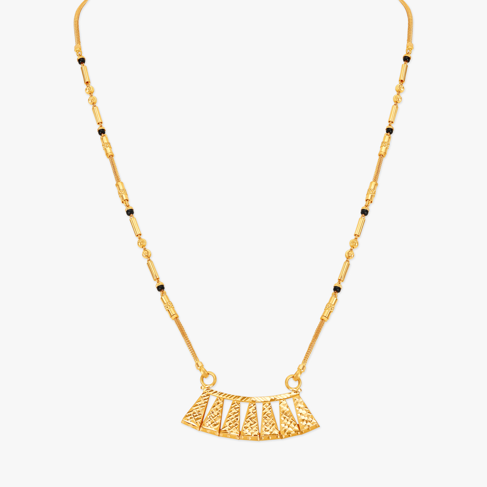 Modern Textured Mangalsutra,,hi-res image number null
