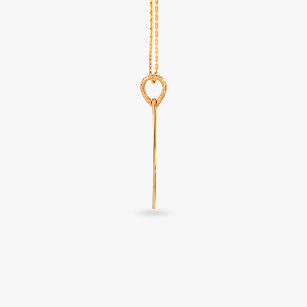 Divine Bow Gold Pendant,,hi-res image number null