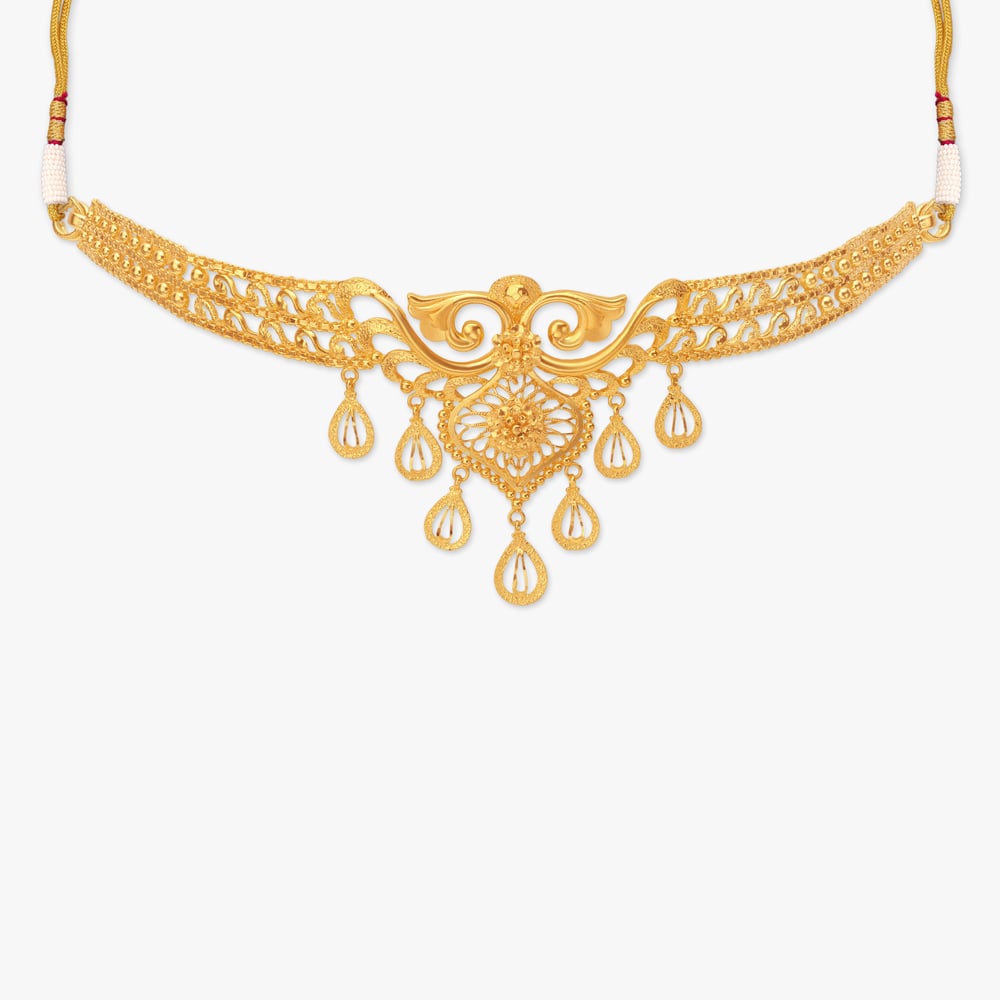 Moyurer Mohima Gold Choker,,hi-res image number null