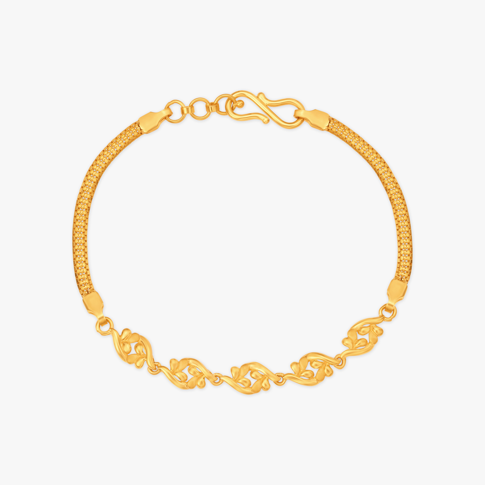 Nature-Inspired Gold Bracelet