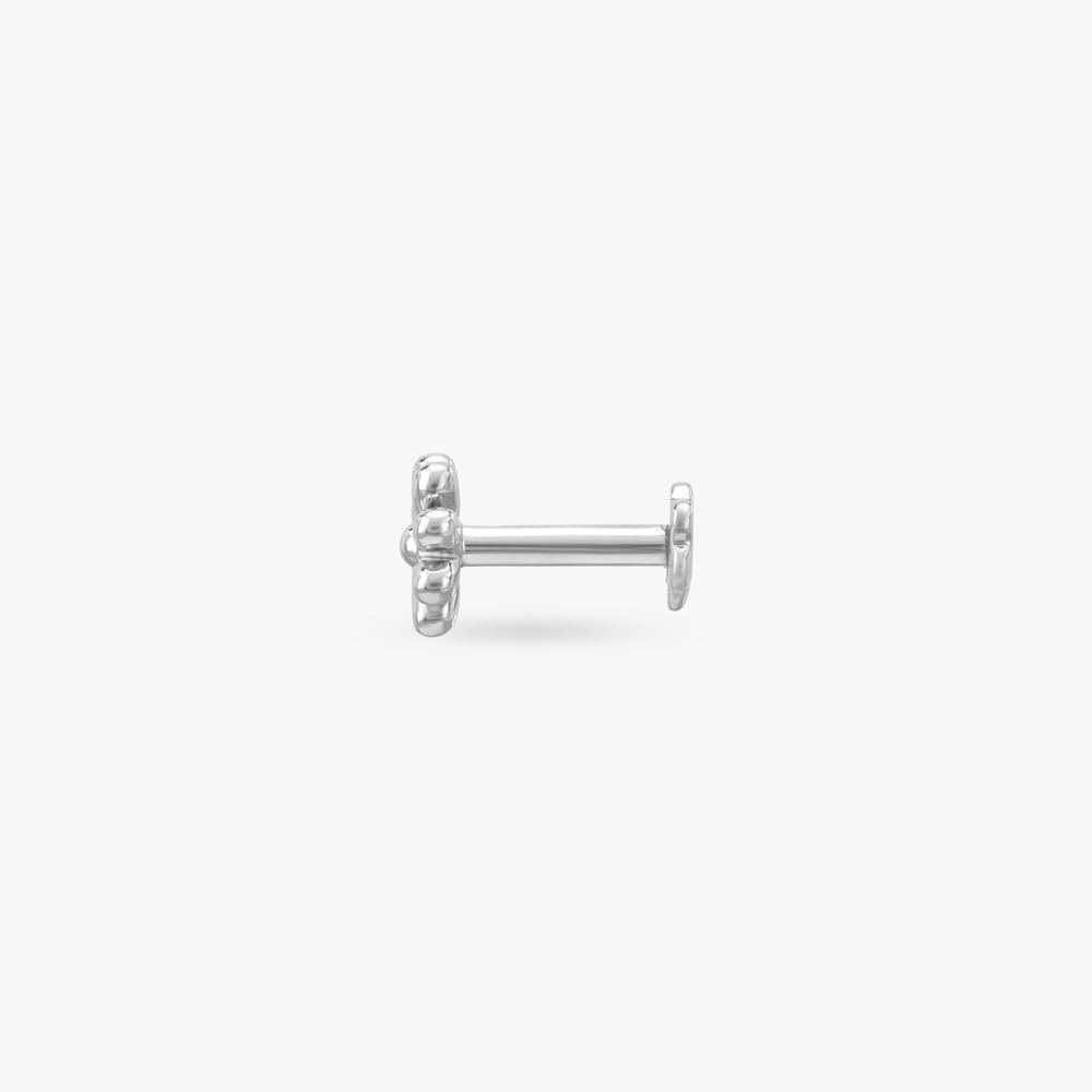 Daisy Charm Platinum Nose Pin,,hi-res image number null
