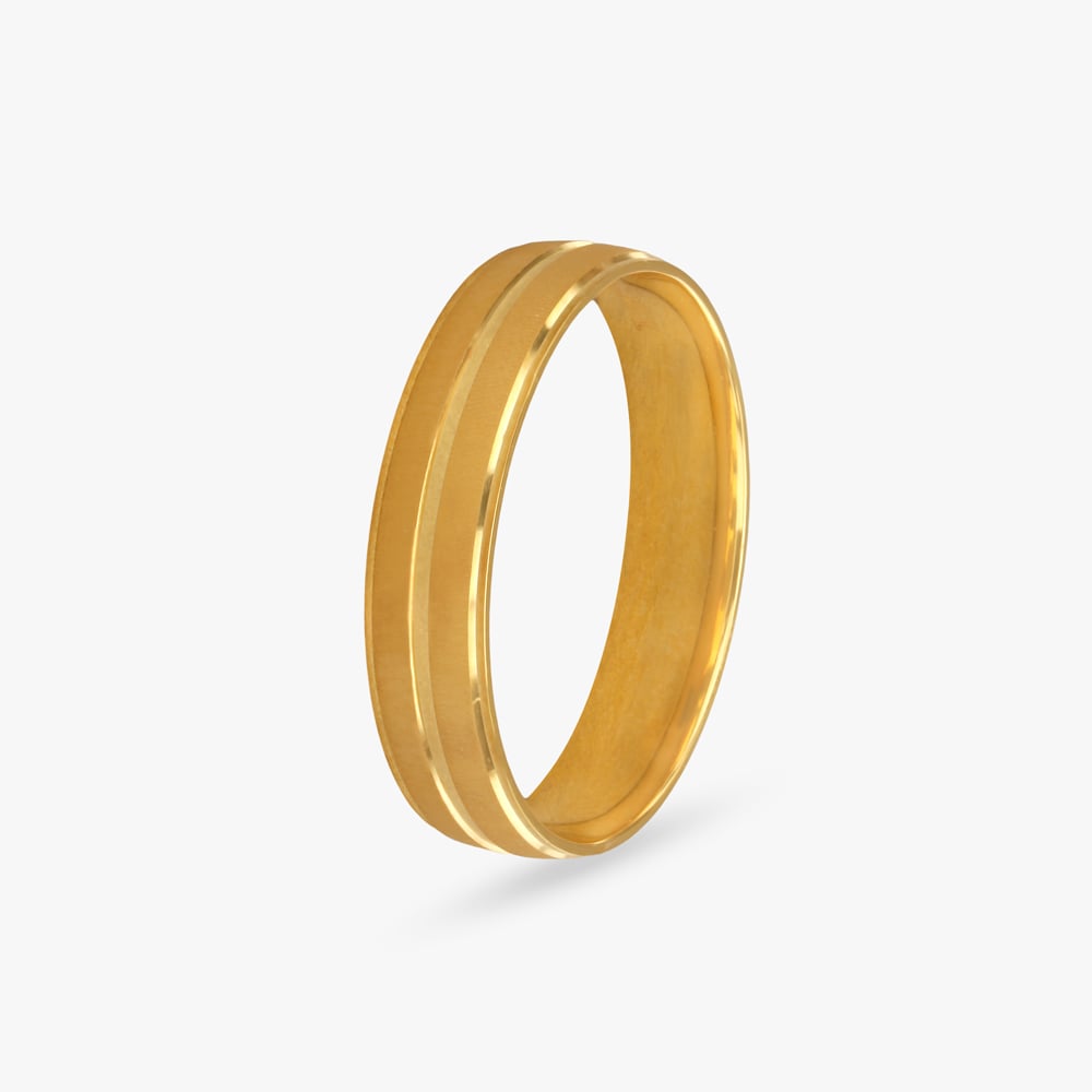 Stylish Modern Men's Gold Finger Ring,,hi-res image number null