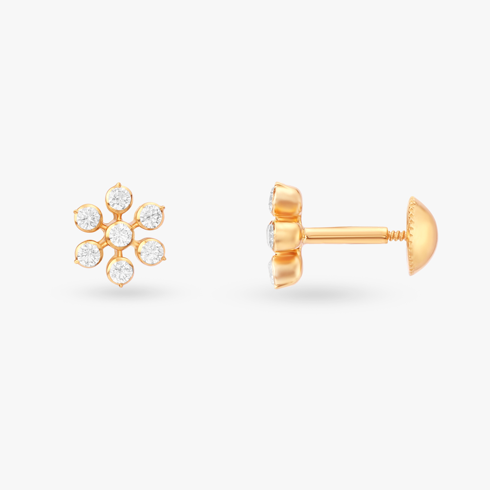 Regal Sparkle Diamond Stud Earrings,,hi-res image number null