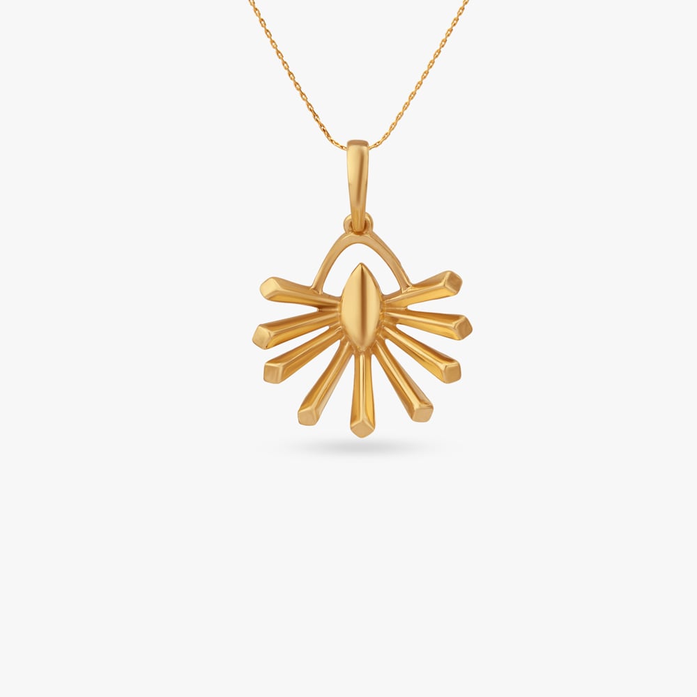 

Solar Crest Gold Pendant