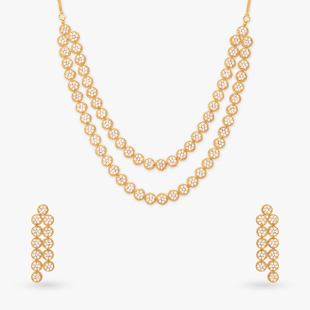 Opulent Polki Gold Necklace Set,,hi-res image number null