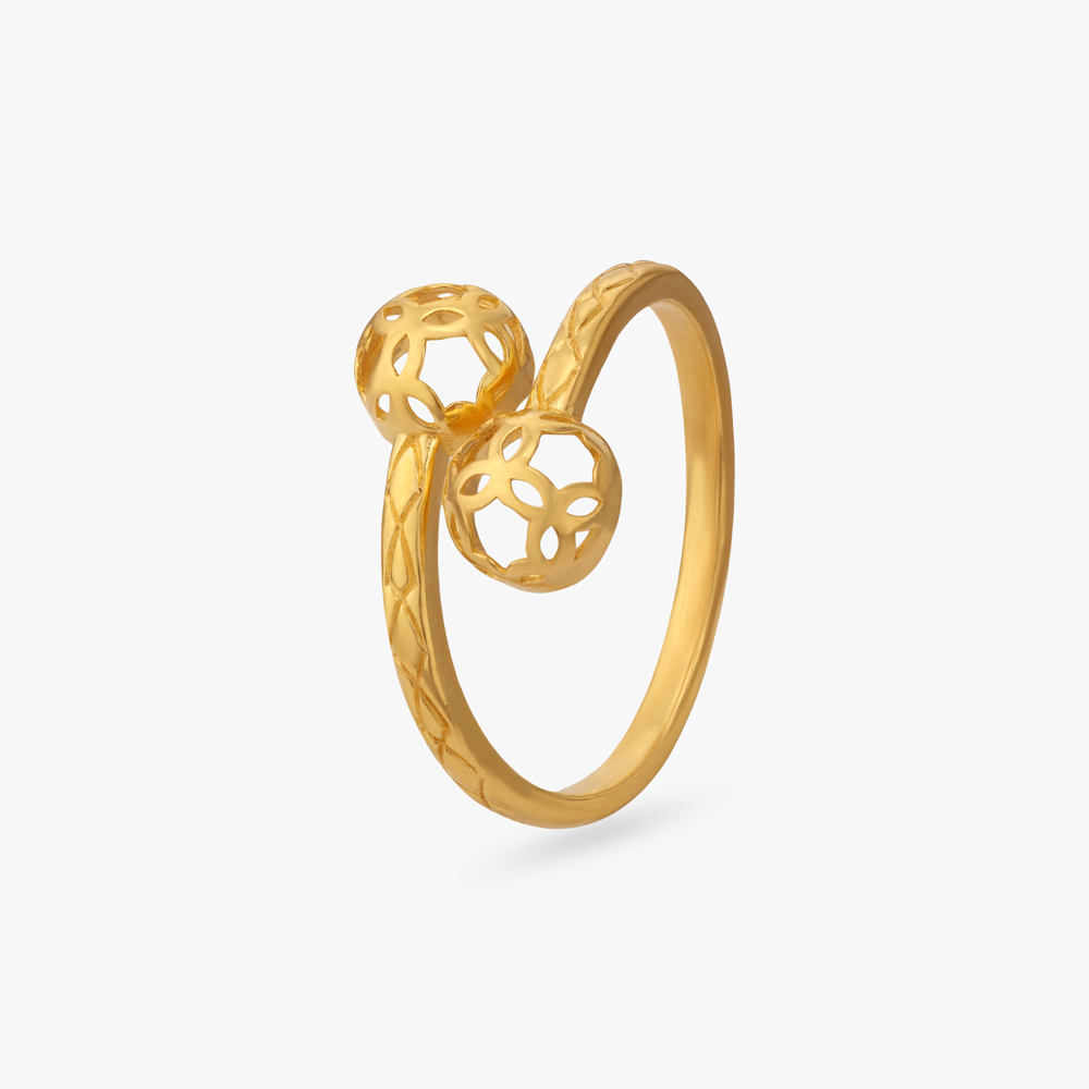 Twin Orb Gold Ring,,hi-res image number null