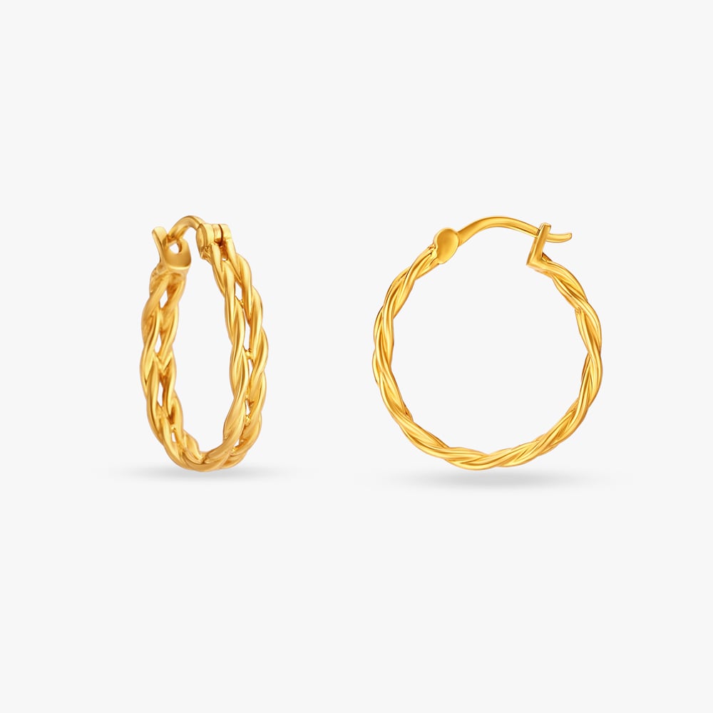 Twine Braided Hoop Earrings,,hi-res image number null