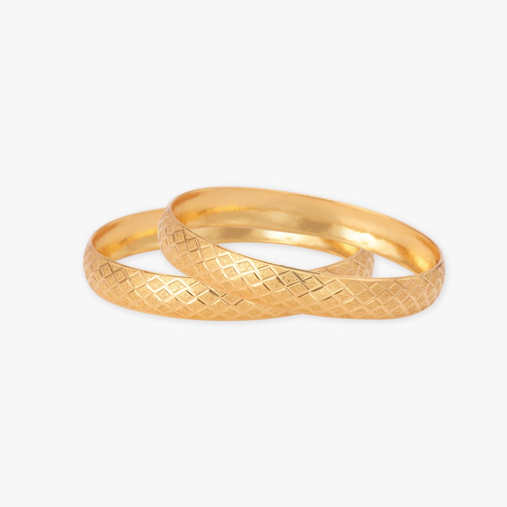 

Chevron Gold Bangles