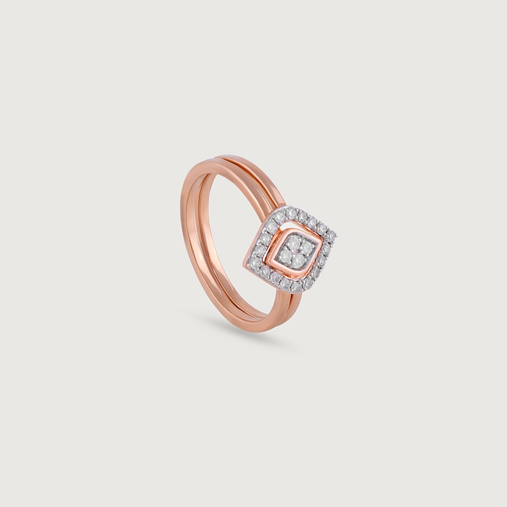 Vintage Glam Gold & Diamond Finger Ring,,hi-res image number null