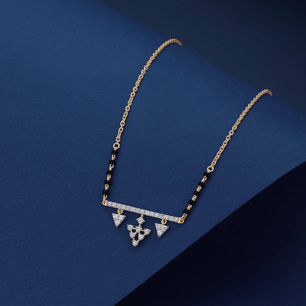 Chic Cascading Diamond Mangalsutra,,hi-res image number null